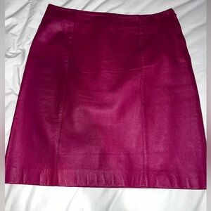 Fuschia leather shirt